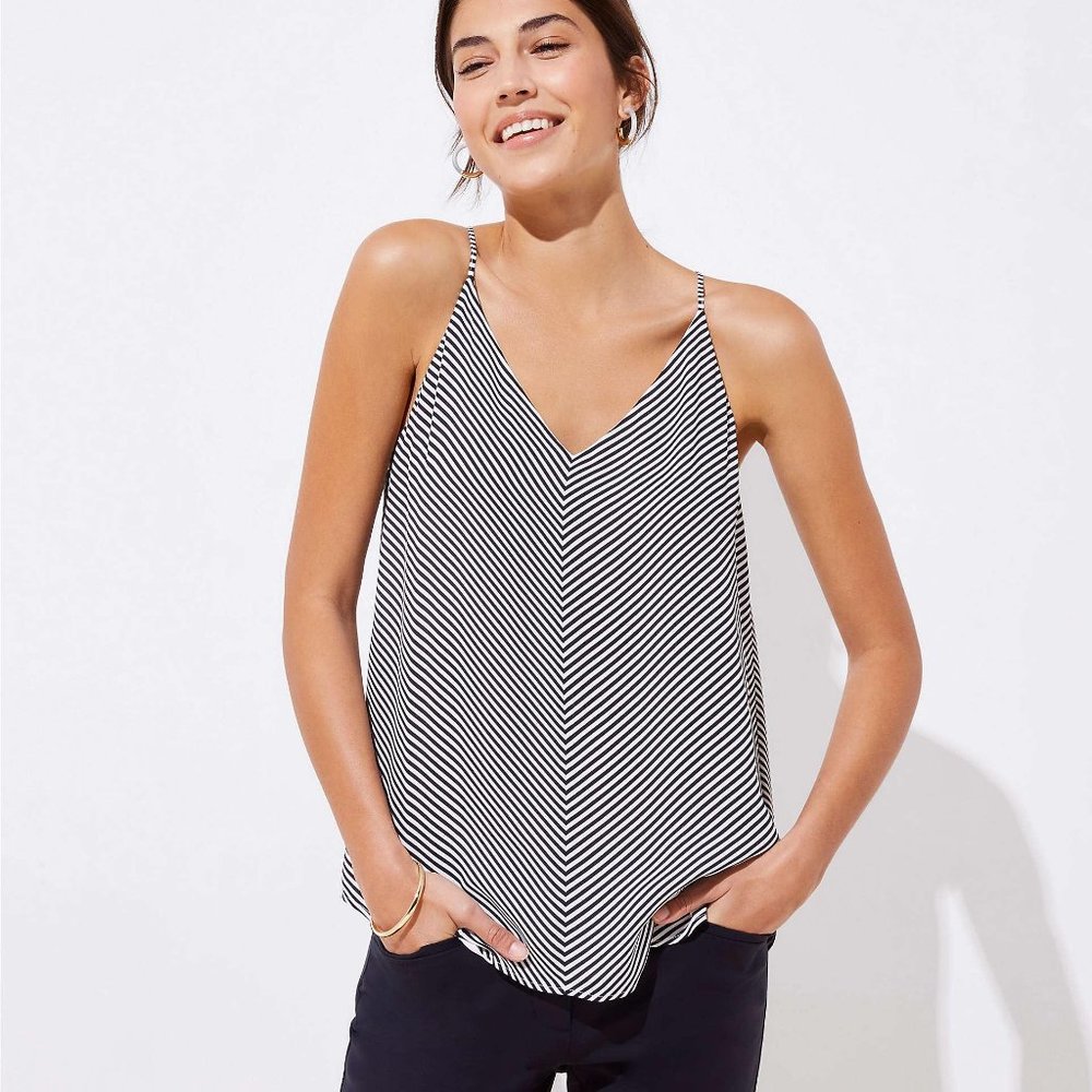 Striped Sleeveless Loft Blouse